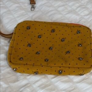 Miss Albright Mustard Studded Clutch